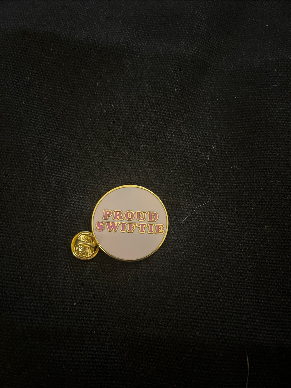Taylor Swift Proud Swiftie Enamel Pin - Pink and Gold